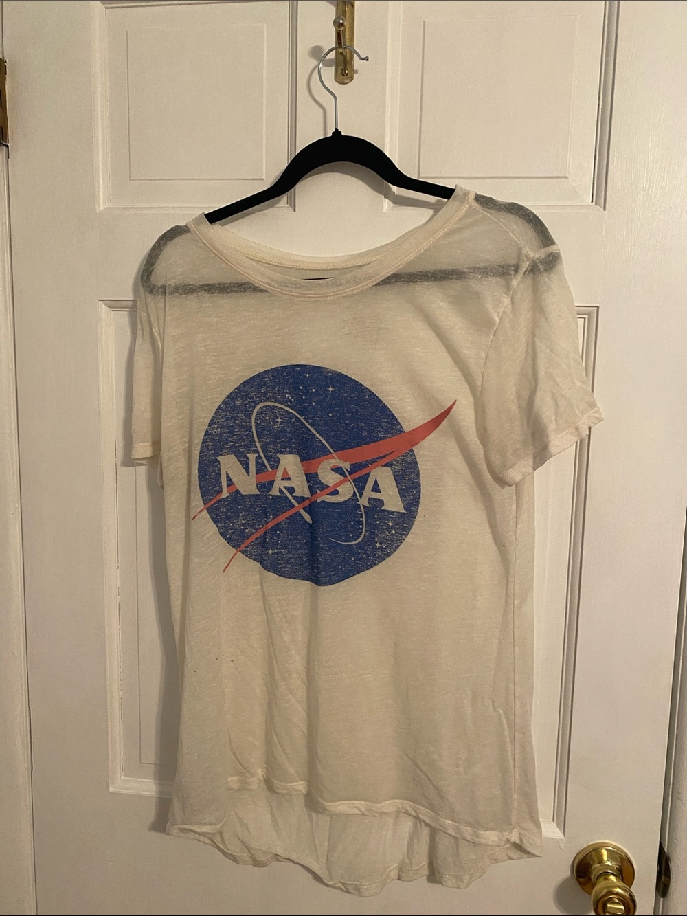 Zoe + Liv White Tee with Black Neckline